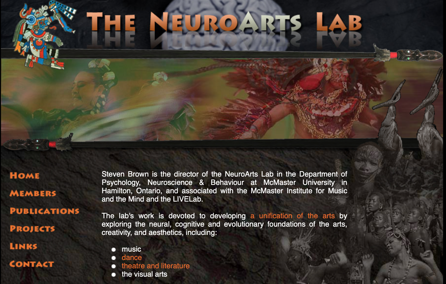 NeuroArts Lab homepage