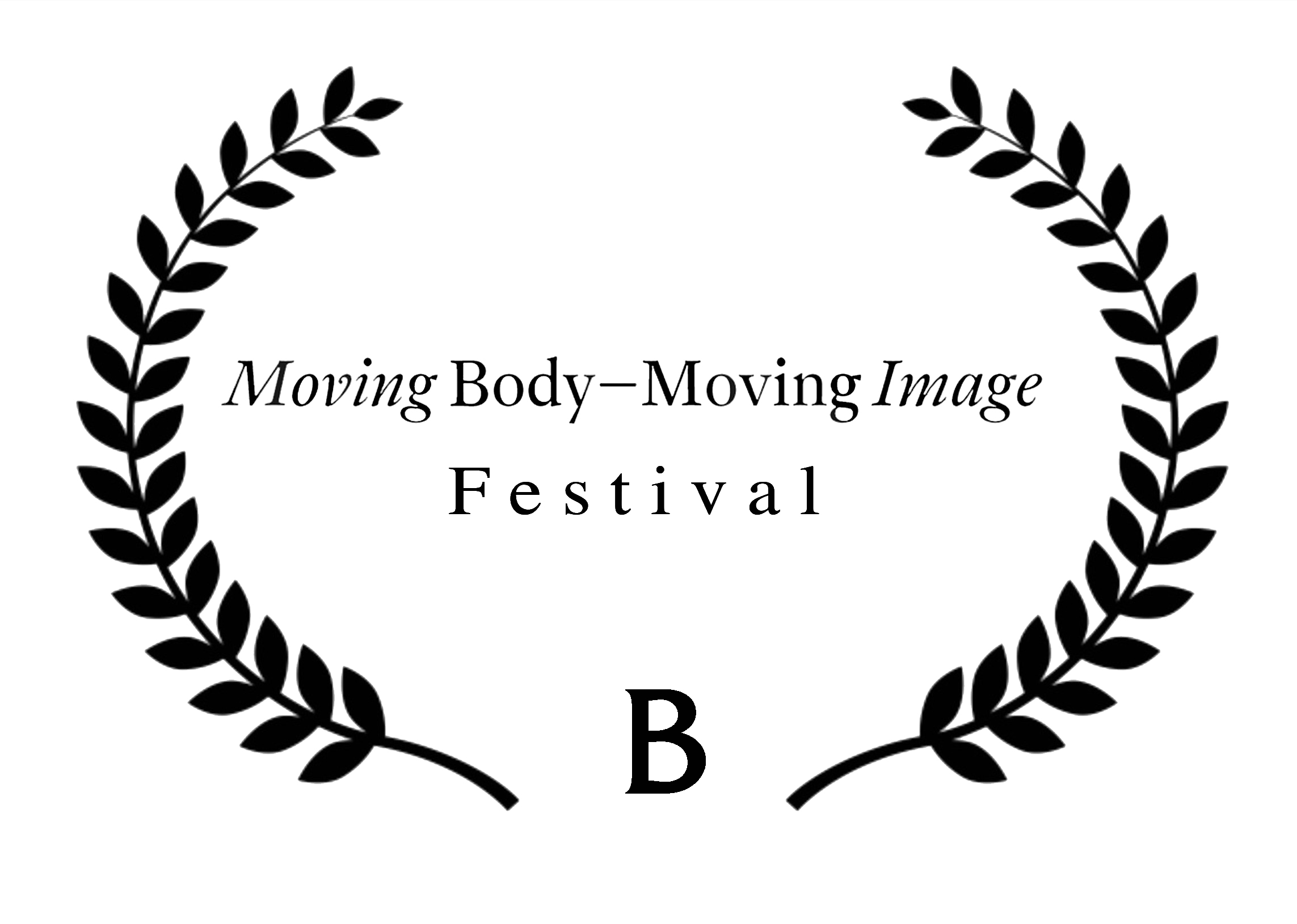 Moving Body-Moving Image Festival Logo with laurels