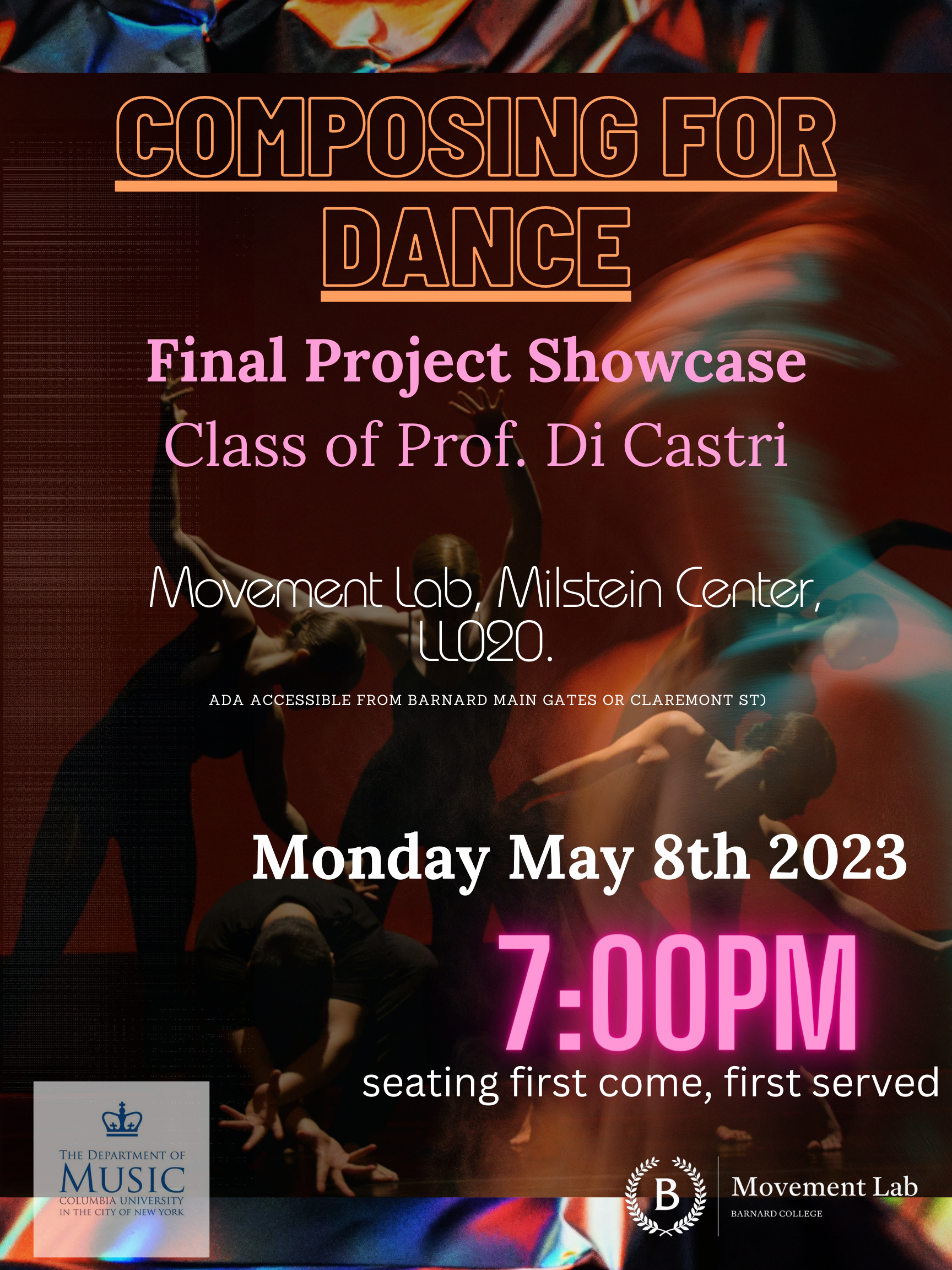 Composing for Dance poster with event info