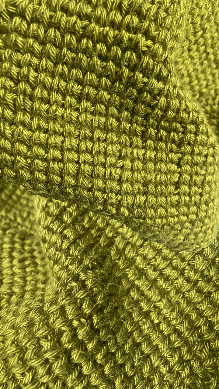 green stitching